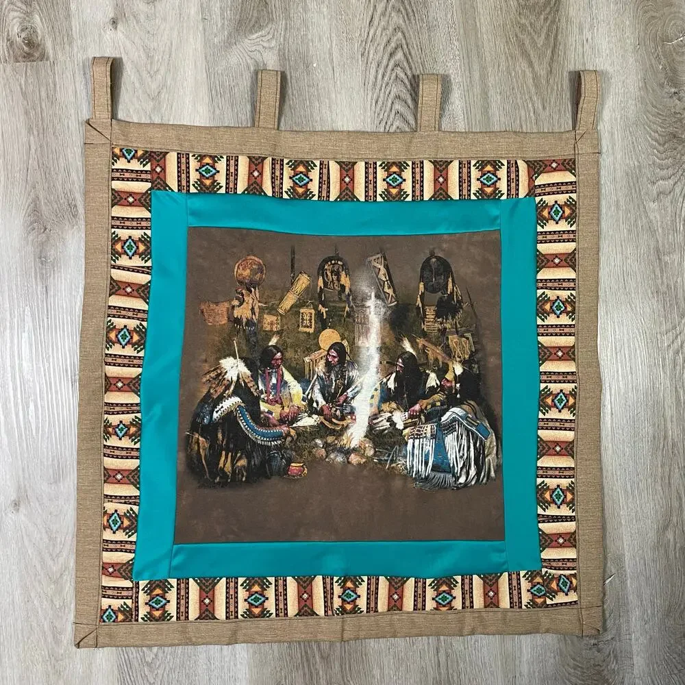 Set of 3 The‎ Mountain Art Wall Hangings Quilted Cotton Tapestry Panels
